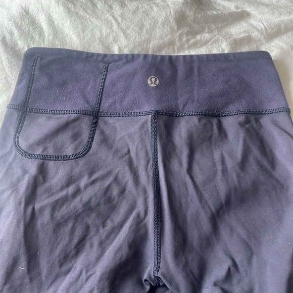 Navy Lululemon Capri Leggings with Mesh - Picture 5 of 6